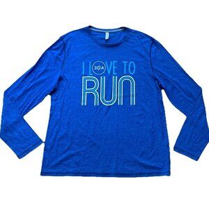 30A Florida I Love To Run T-Shirt Men’s XL Blue Long Sleeve Beach Lightweight